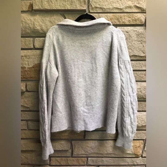 JCREW Cable-knit half-zip sweater Supersoft yarn Cream Wool Alpaca Small BD032 - Picture 13 of 14